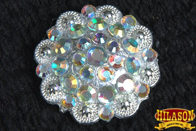 Ab Crystals Berry Silver Bling Headstall Saddle Hilason