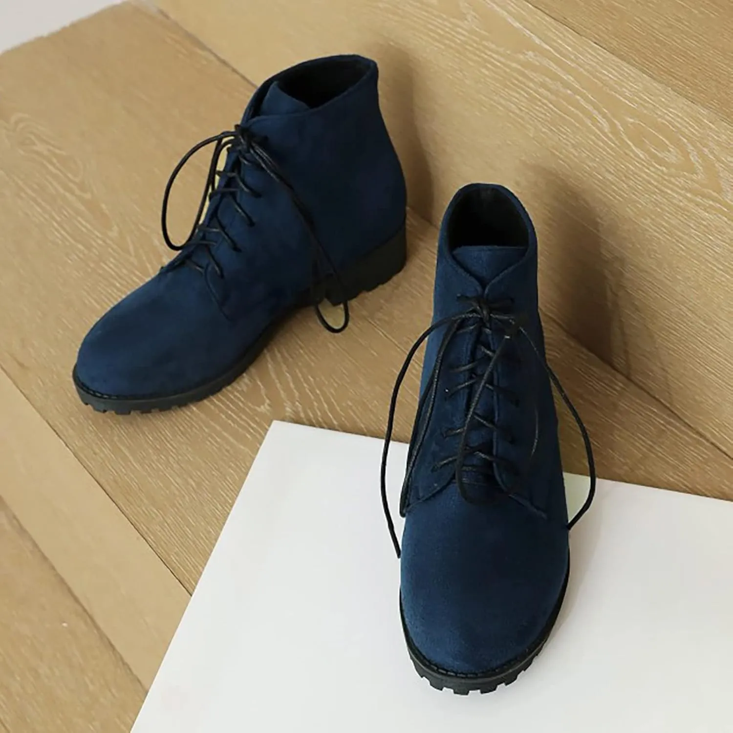 Ankle Boots for Women Womens Dress Booties Booties for Women Low Heel Work Boot Shoe Laces Men Closed Back Lightweight Breathable Pointed Toe Mid Heel Slip On