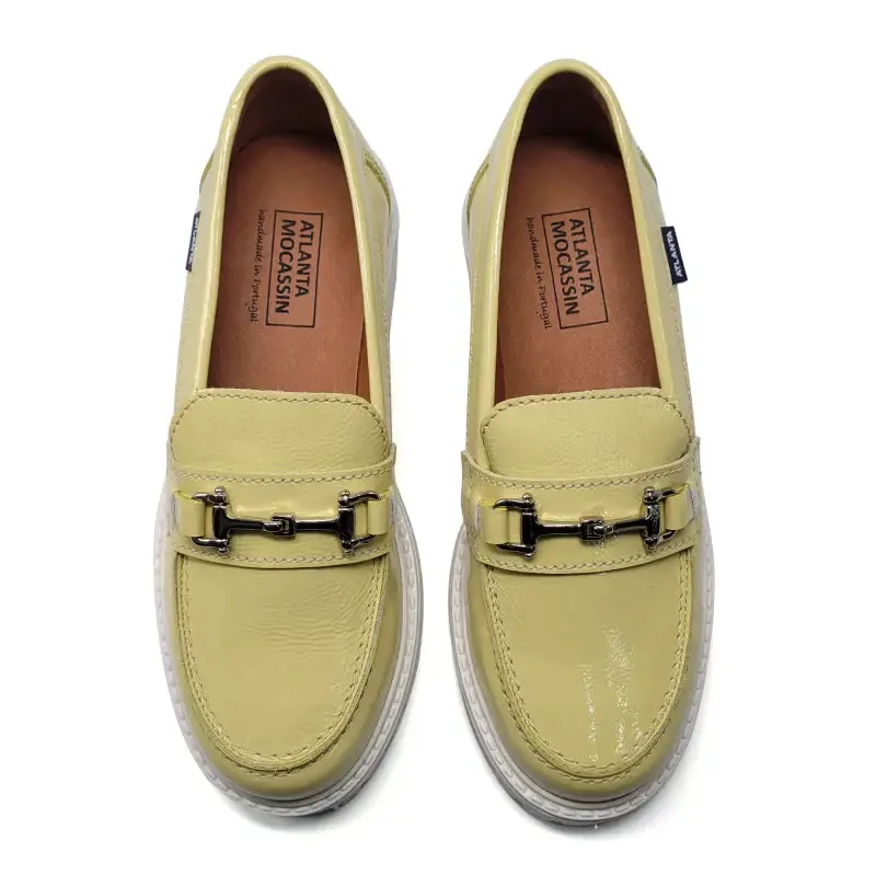 Atlanta Mocassin Soft Yellow Chunky Chain Loafer 17K