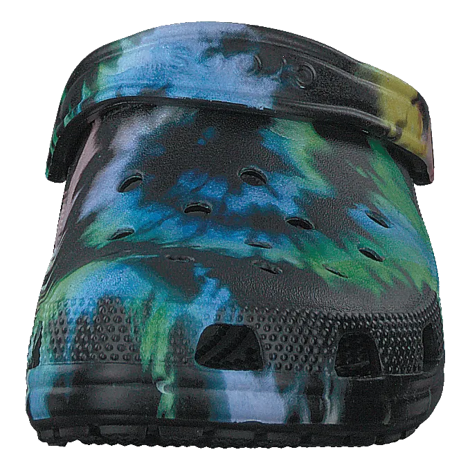 Classic Tie Dye Graphic Clog Multi Black/black