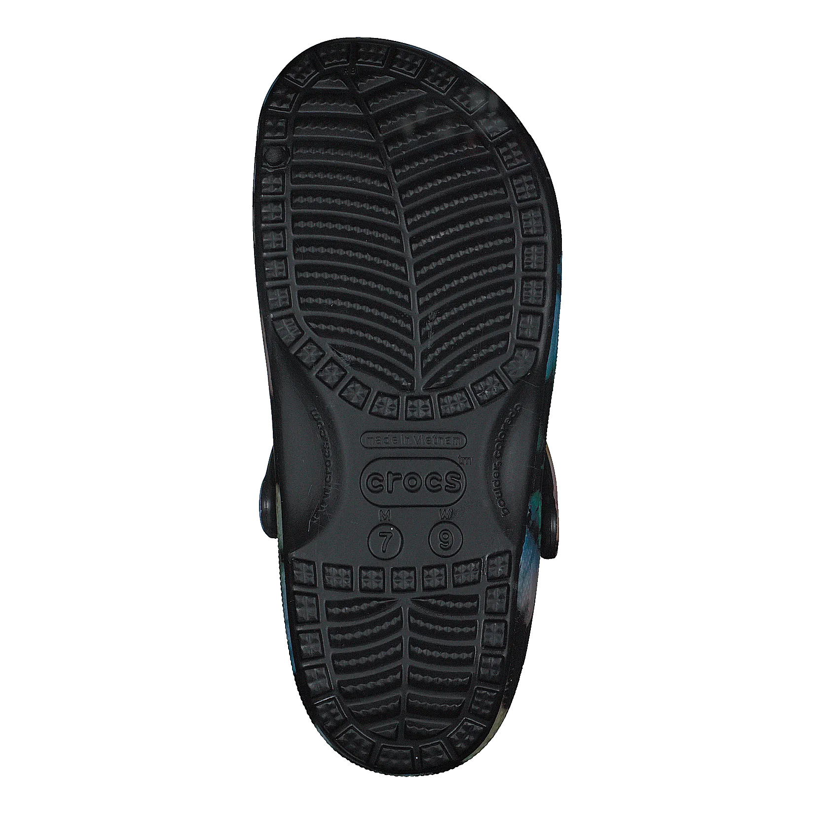 Classic Tie Dye Graphic Clog Multi Black/black