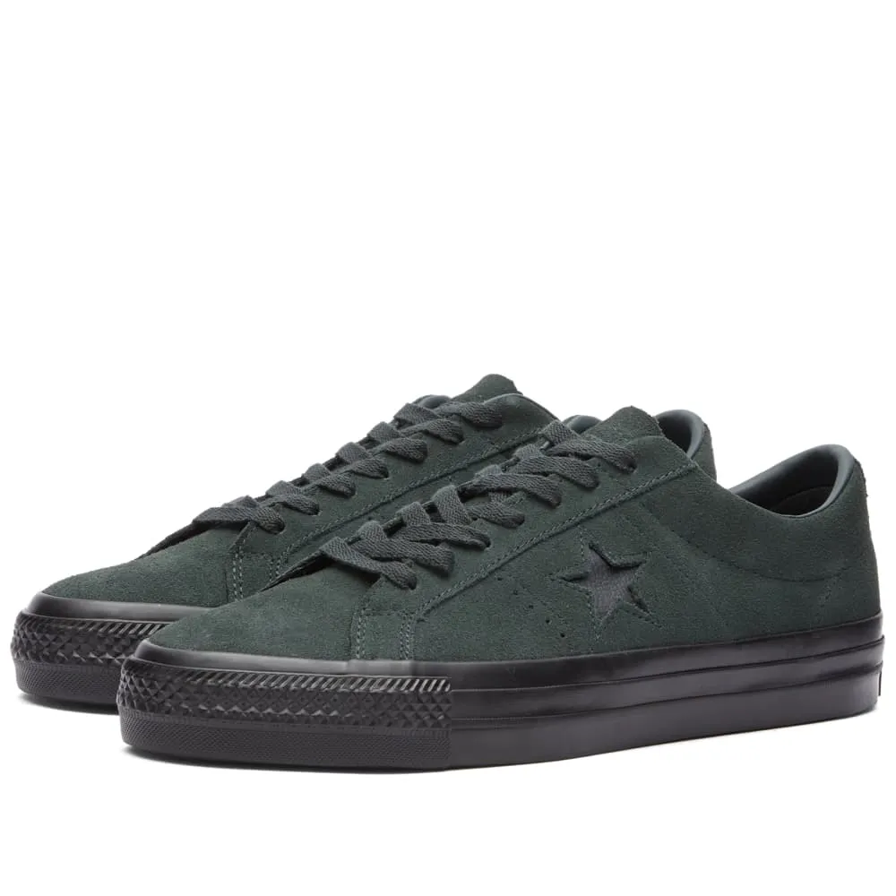 Converse One Star Pro Classic Suede Sneakers, Black