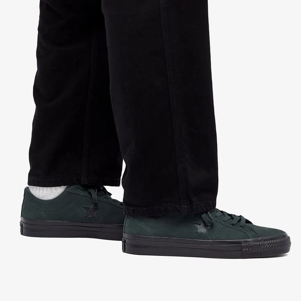 Converse One Star Pro Classic Suede Sneakers, Black