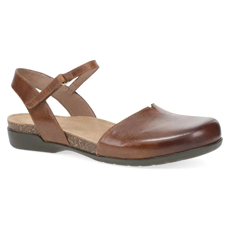 Dansko Women's Rowan Sandals- Tan Waxy Burnished