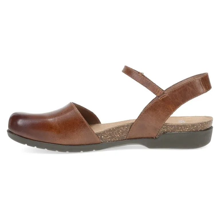 Dansko Women's Rowan Sandals- Tan Waxy Burnished