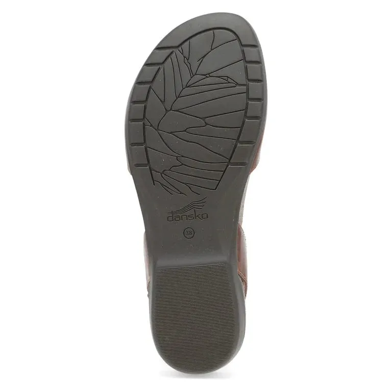 Dansko Women's Rowan Sandals- Tan Waxy Burnished