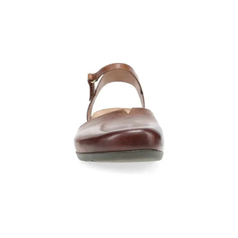 Dansko Women's Rowan Sandals- Tan Waxy Burnished