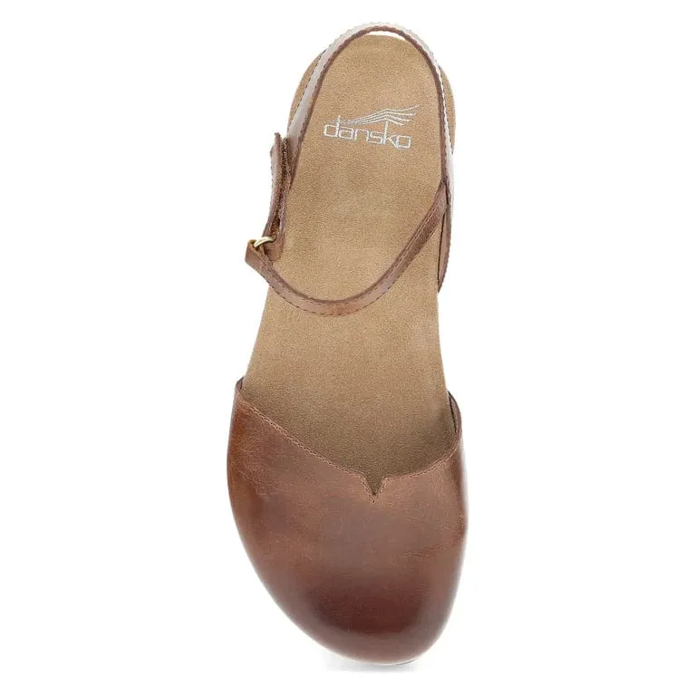 Dansko Women's Rowan Sandals- Tan Waxy Burnished