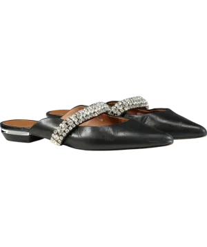Kurt Geiger Black Princely Leather Flat Mules UK 7 EU 40 