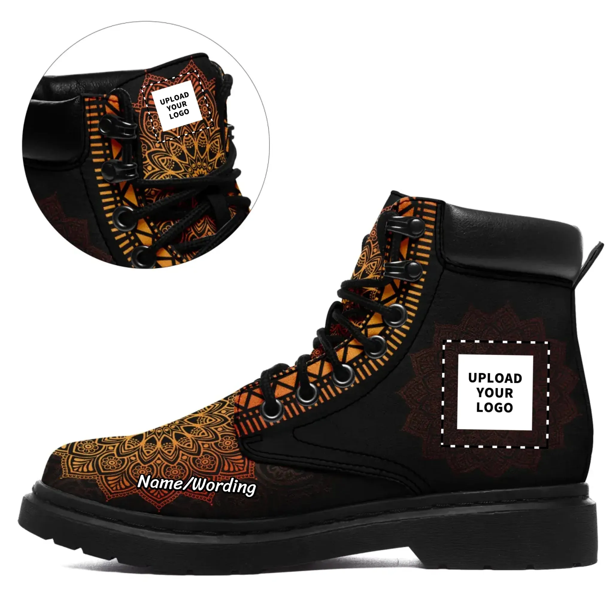 Personalized Yoga-Inspired Designs Boots, Custom Harmony Boots, Comfort and Fashion Boots