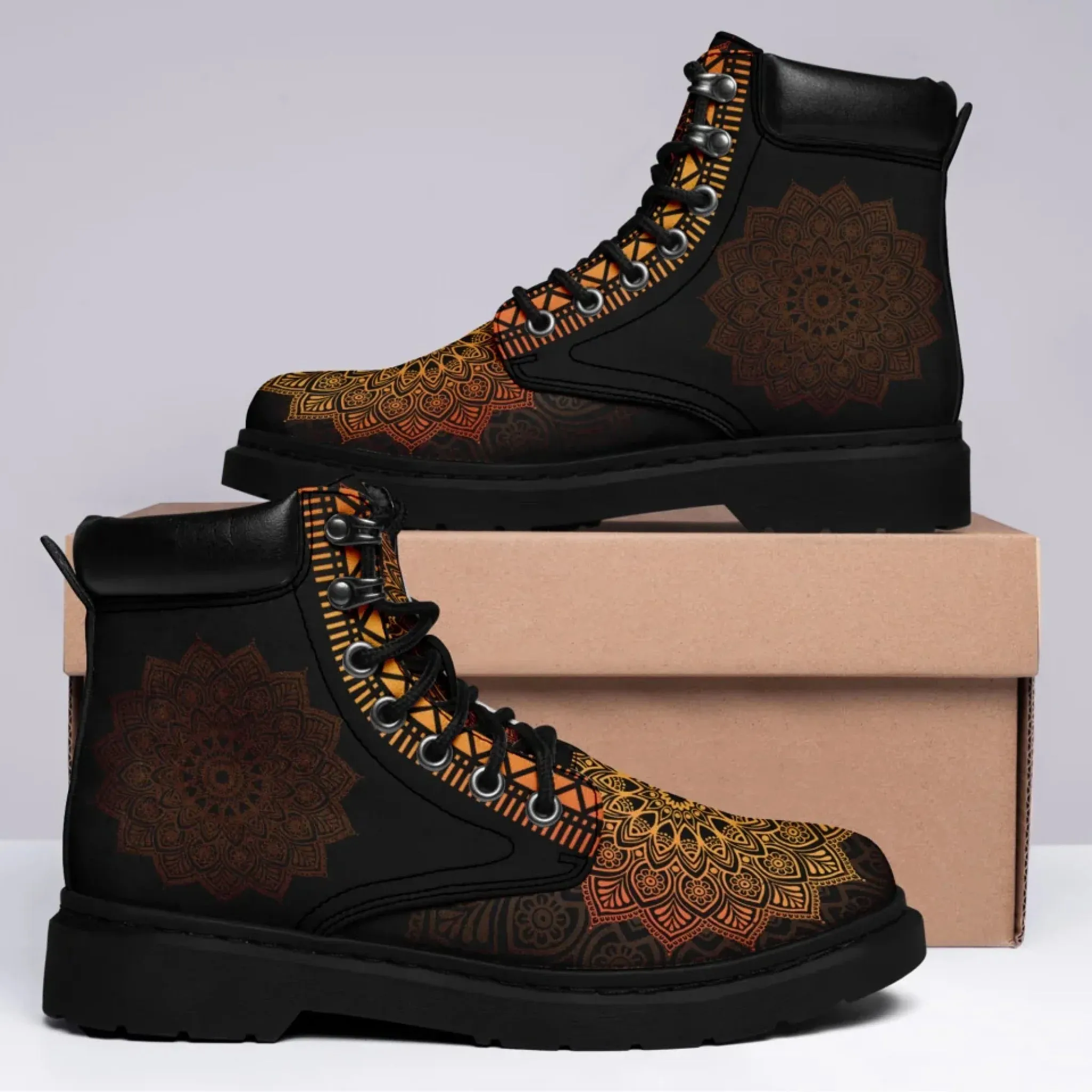 Personalized Yoga-Inspired Designs Boots, Custom Harmony Boots, Comfort and Fashion Boots