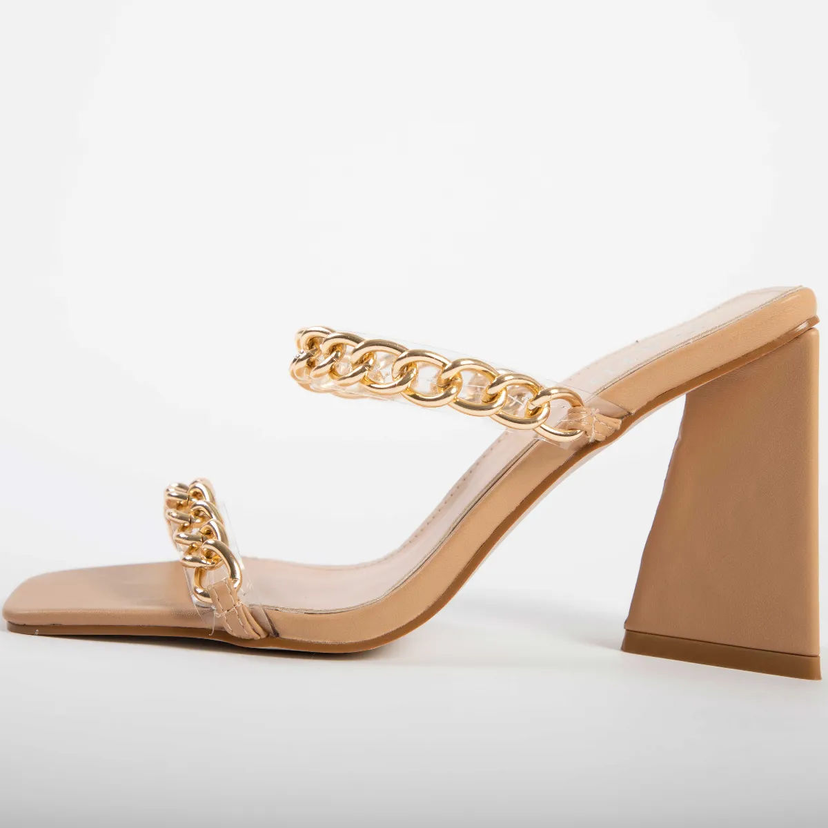RAID Idella Heeled Mule in Nude