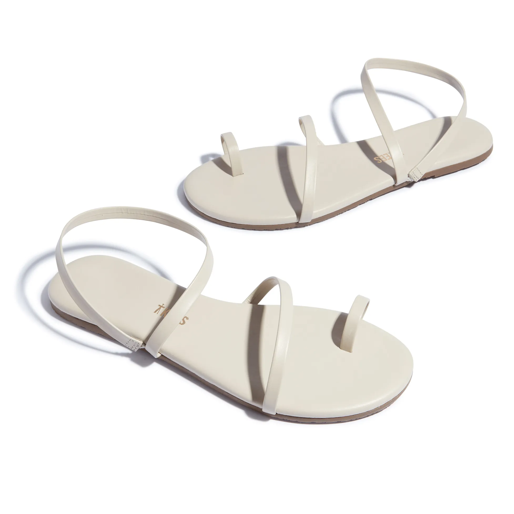 Tkees Mia Napa flip-flops from brazilian leather in Stone