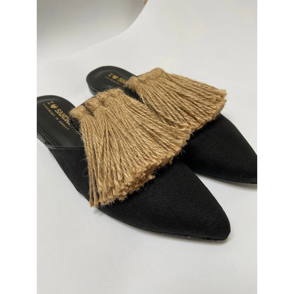 Virginia Black | Leather Mules